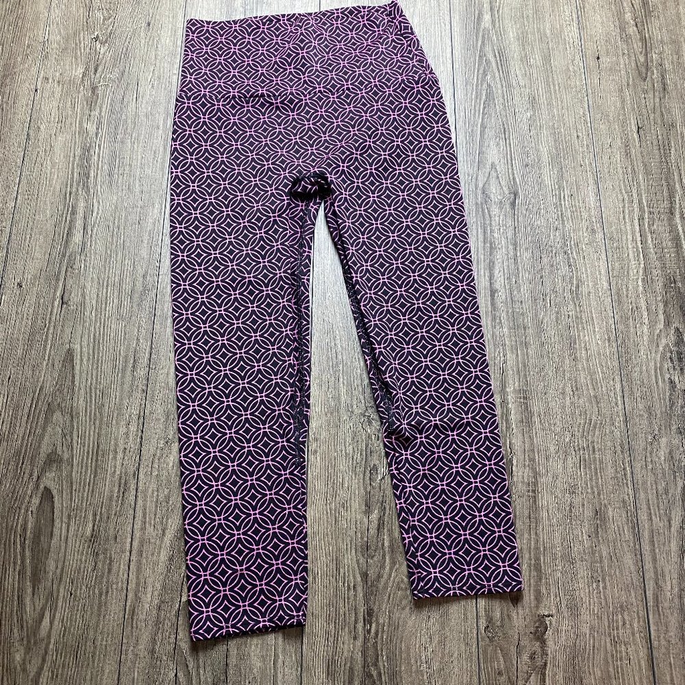 Women's Purple Geometric Print Leggings